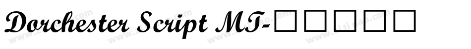 Dorchester Script MT字体转换